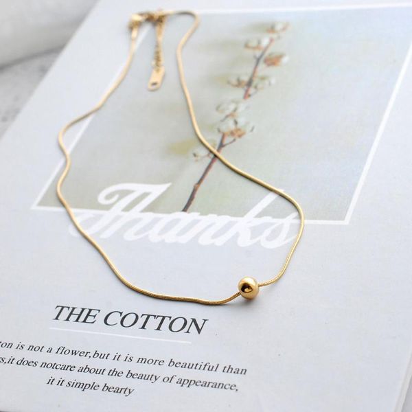 chains ladies necklace fashion the girl a gift titanium steel plating gold exquisite beautiful little round bead clavicle chain, Silver
chains ladies necklace fashion the girl a gift titanium steel plating gold exquisite beautiful little round bead clavicle chain, Silver