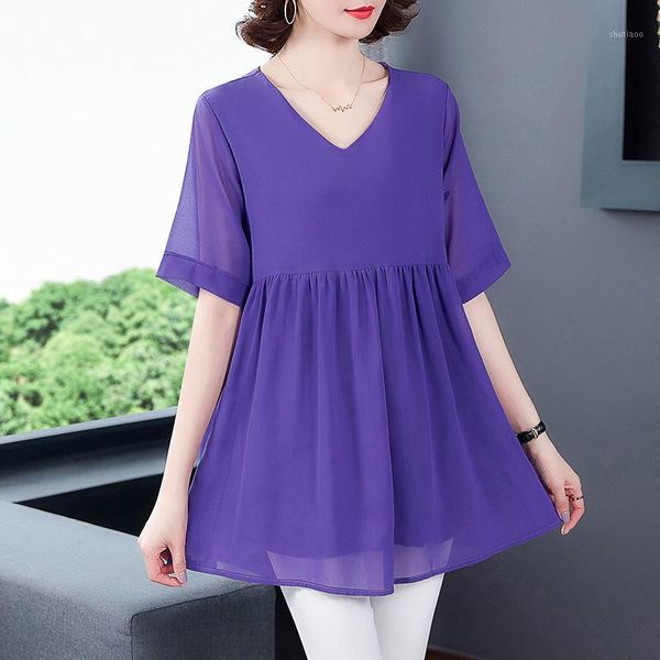 women's blouses & shirts women 2021 summer fashion plus size loose female solid color chiffon ladies short sleeves thin n262, White
women's blouses & shirts women 2021 summer fashion plus size loose female solid color chiffon ladies short sleeves thin n262, White