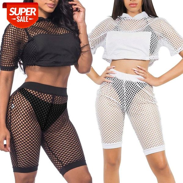 2019 summer women shorts sleeve see-through mesh fishnet crop with shorts 2pcs beach bikini cover ups clothes set #o11l, White;black
2019 summer women shorts sleeve see-through mesh fishnet crop with shorts 2pcs beach bikini cover ups clothes set #o11l, White;black