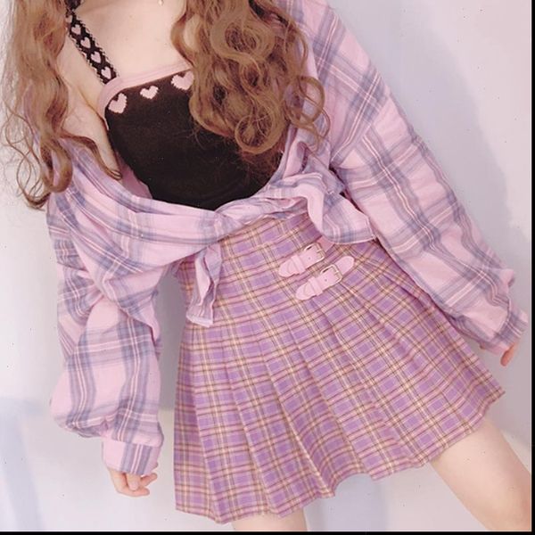 harajuku pastel purple plaid skirt knif pleat high waist mini skirt tennisskirt for women school girl outfits, Black
harajuku pastel purple plaid skirt knif pleat high waist mini skirt tennisskirt for women school girl outfits, Black