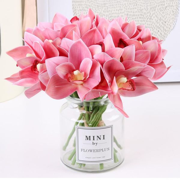 decorative flowers & wreaths 3 pcs/lot 3d printing 6 head cymbidium bundle for home living room table decoration wedding road leads bouquet
decorative flowers & wreaths 3 pcs/lot 3d printing 6 head cymbidium bundle for home living room table decoration wedding road leads bouquet