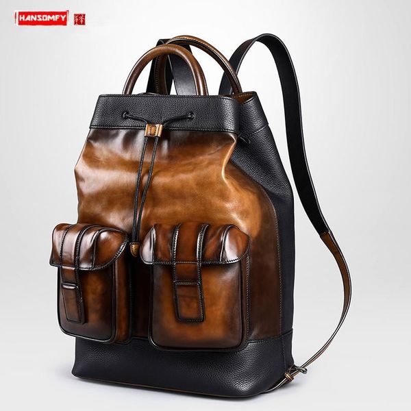 backpack luxury layer cowhide leather men fashion trend men's lapbag male large capacity travel backpacks schoolbags
backpack luxury layer cowhide leather men fashion trend men's lapbag male large capacity travel backpacks schoolbags