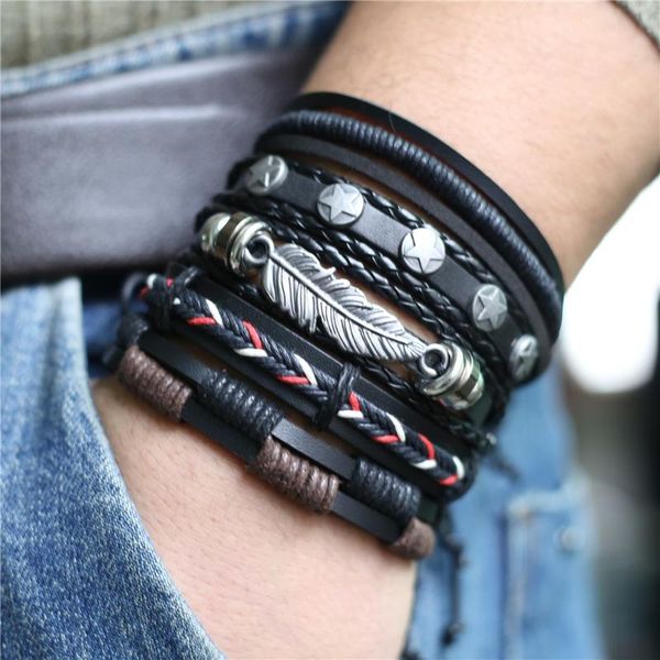 charm bracelets fashion vintage boho wrap leather bracelet men homme bileklik accesorios pulseras mujer for women jewelry, Golden;silver
charm bracelets fashion vintage boho wrap leather bracelet men homme bileklik accesorios pulseras mujer for women jewelry, Golden;silver