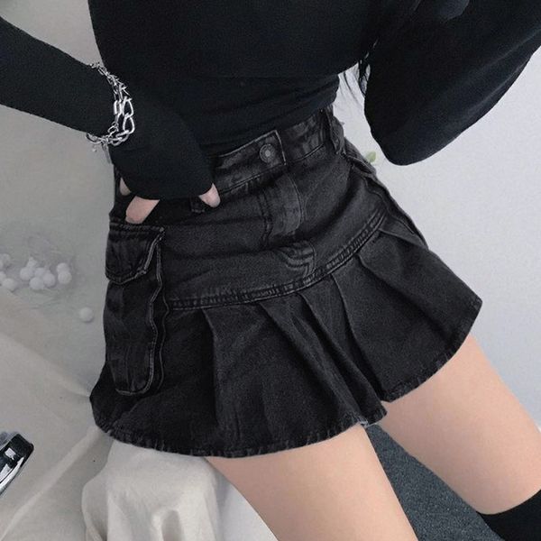 harajuku punk jeans high waist skirts womens black denim y2k pleated mini skirt ladies pockets korean preppy style
harajuku punk jeans high waist skirts womens black denim y2k pleated mini skirt ladies pockets korean preppy style