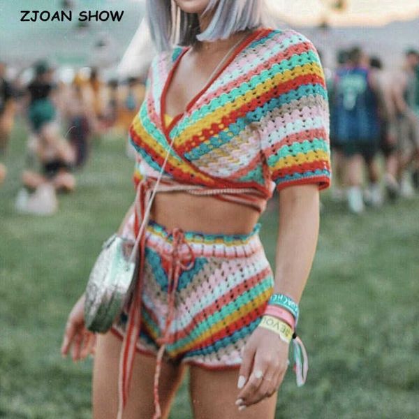 boho lacing up colored striped hand crochet cardigan sweater women bandage mini short shorts half sleeve 2 pieces set 210707, White
boho lacing up colored striped hand crochet cardigan sweater women bandage mini short shorts half sleeve 2 pieces set 210707, White