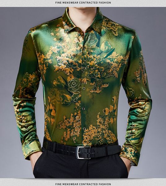 middle-aged business shirts printing lapel long-sleeved shirt men's handsome gold velvet fashion and trendy clothes, White;black
middle-aged business shirts printing lapel long-sleeved shirt men's handsome gold velvet fashion and trendy clothes, White;black