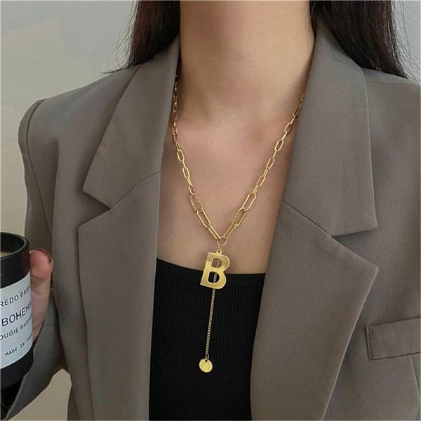 pendant necklaces vintage letter b necklace for female exquisite gold chain choker party jewelry accessories gift, Silver
pendant necklaces vintage letter b necklace for female exquisite gold chain choker party jewelry accessories gift, Silver