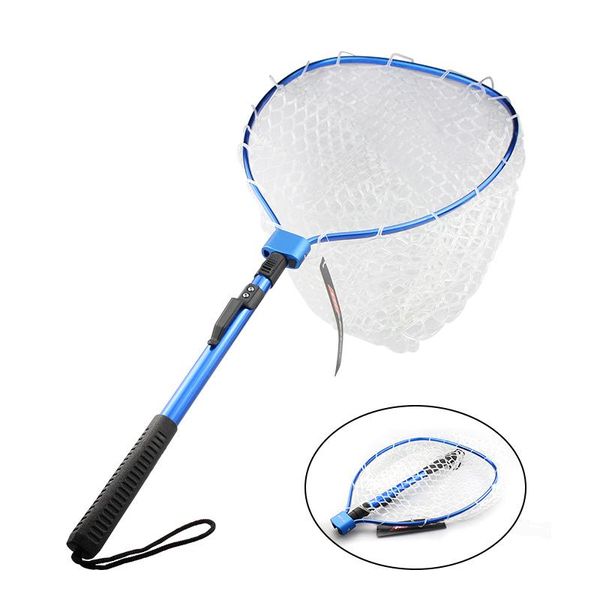 ekfan folding hand net fishing net silicone landing with aluminum alloy handle extending pole fishing nets tool
ekfan folding hand net fishing net silicone landing with aluminum alloy handle extending pole fishing nets tool