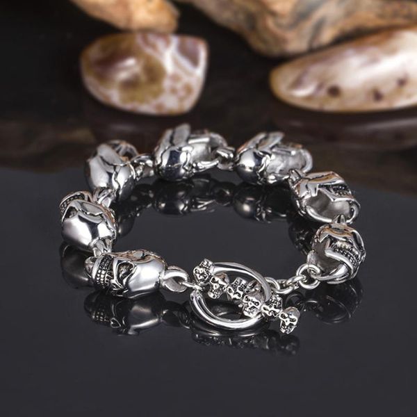 link, chain man's bracelets 14mm link bracelet men stainless steel 316l ghost punk party jewelry jb20821-d, Black
link, chain man's bracelets 14mm link bracelet men stainless steel 316l ghost punk party jewelry jb20821-d, Black