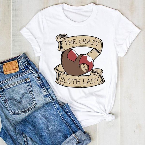 women lady sloth summer crazy cute cartoon ladies t tee tshirt womens female shirt clothes graphic clothing t-shirt, White
women lady sloth summer crazy cute cartoon ladies t tee tshirt womens female shirt clothes graphic clothing t-shirt, White