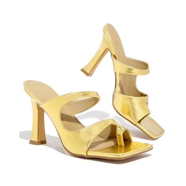 slippers summer women's high heel sandals thin open toe square flip flops party females shoes, Black
slippers summer women's high heel sandals thin open toe square flip flops party females shoes, Black
