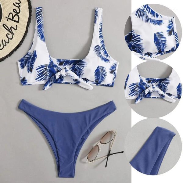 women's swimwear 2021 summer swimsuit leaf print wrap bikini set push up beachwear padded bathing suit, White;black
women's swimwear 2021 summer swimsuit leaf print wrap bikini set push up beachwear padded bathing suit, White;black