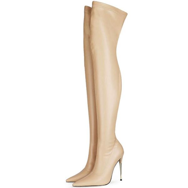 boots solid pure color women winter over the knee high pointed toe thin heels western fashion style street shoes, Black
boots solid pure color women winter over the knee high pointed toe thin heels western fashion style street shoes, Black