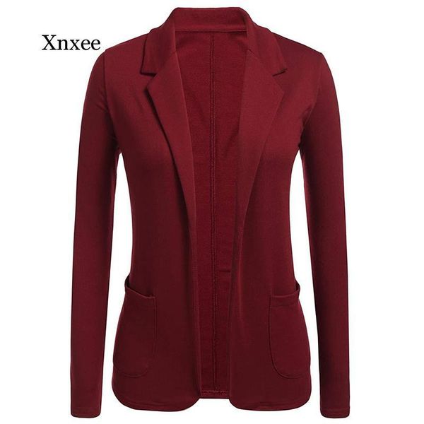 women's suits & blazers long sleeve coat women notched neck cardigan slim solid suit office lady casual work outwear female clothing, White;black
women's suits & blazers long sleeve coat women notched neck cardigan slim solid suit office lady casual work outwear female clothing, White;black
