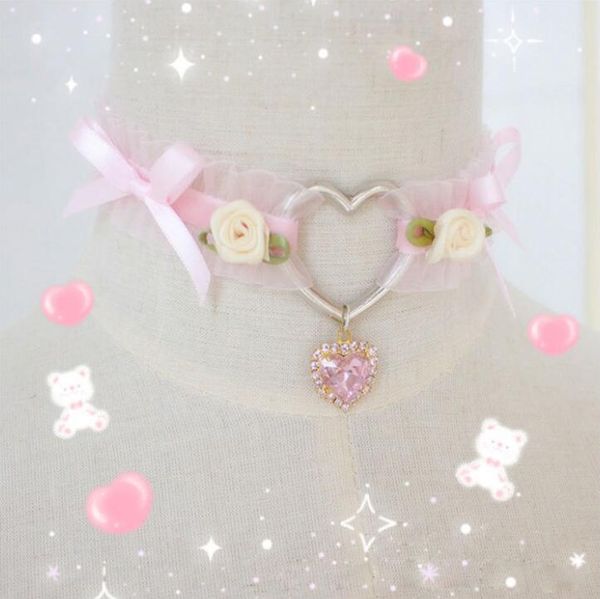 chokers lolita girl heart handmade vintage pink lace choker necklace gothic statement for women accessories, Golden;silver
chokers lolita girl heart handmade vintage pink lace choker necklace gothic statement for women accessories, Golden;silver