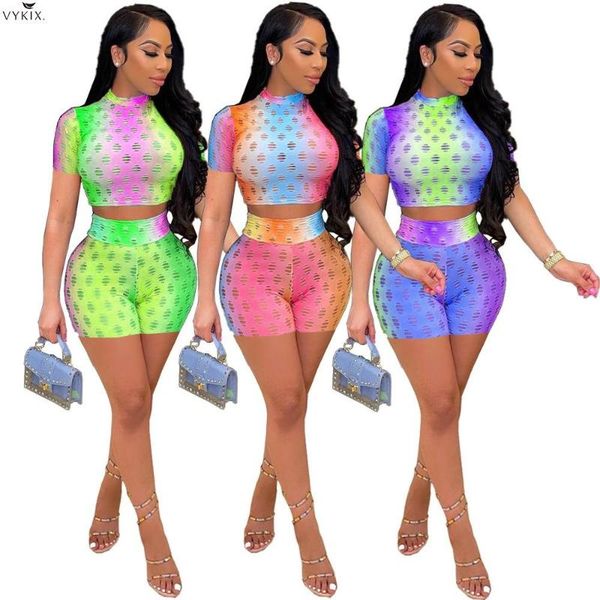 women's tracksuits summer women set hole gradient short sleeve o-neck crop strechy shorts 2 two piece active tracksuit sporty club out, Gray
women's tracksuits summer women set hole gradient short sleeve o-neck crop strechy shorts 2 two piece active tracksuit sporty club out, Gray