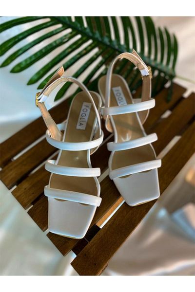 sandals women's white strappy heels, Black