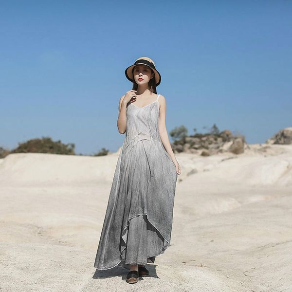 2021 summer womens sleeveless suspender fashion national style irregular hem dress hhx0, Black;gray
2021 summer womens sleeveless suspender fashion national style irregular hem dress hhx0, Black;gray