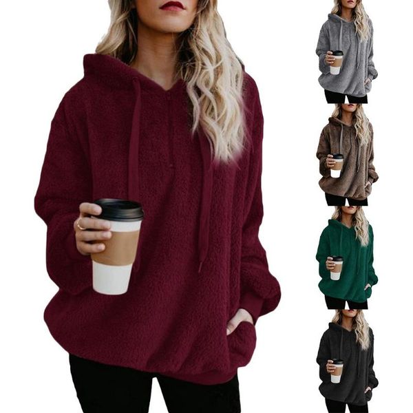 women's hoodies & sweatshirts autumn casual women long sleeve drawstring side pocket pullover solid color sweatshirt plus size, Black
women's hoodies & sweatshirts autumn casual women long sleeve drawstring side pocket pullover solid color sweatshirt plus size, Black