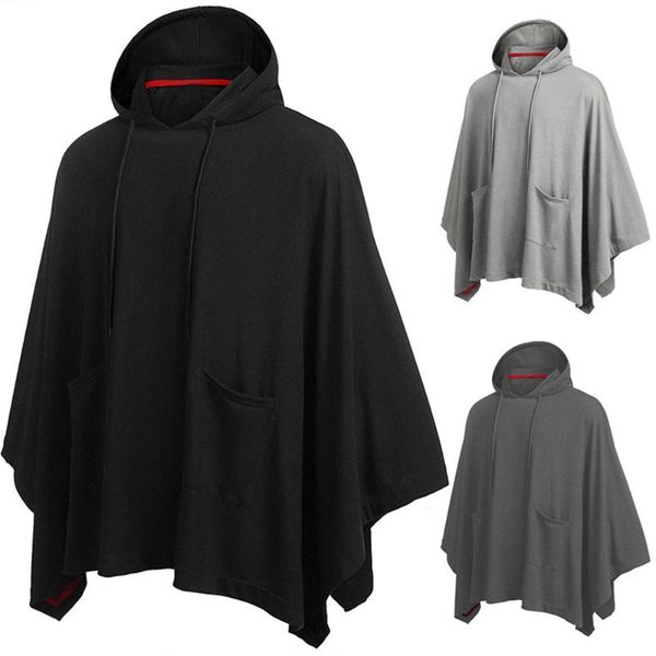 men's hoodies & sweatshirts long coat men 2021 spring and autumn fashion casual solid hood cloak loose hip hop mens, Black
men's hoodies & sweatshirts long coat men 2021 spring and autumn fashion casual solid hood cloak loose hip hop mens, Black
