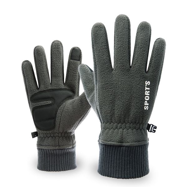 men winter thickening warm touch screen anti-slip cycling gloves, Blue;gray 
men winter thickening warm touch screen anti-slip cycling gloves, Blue;gray