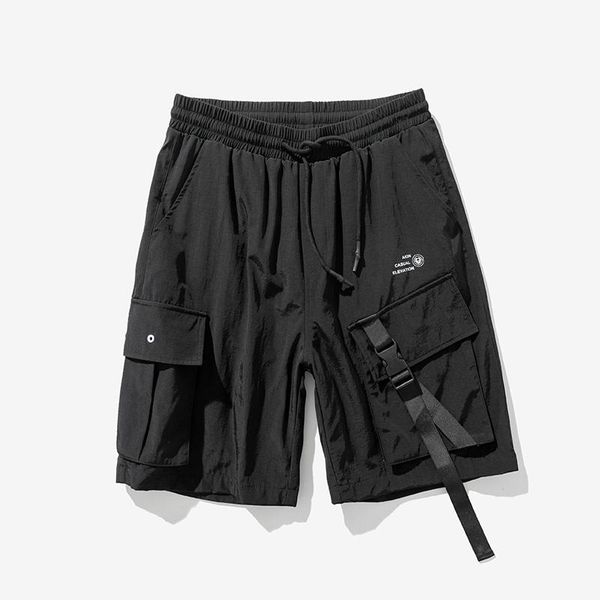 2021 men hip hop short streetwear harajuku cargo shorts pockets ribbon knee length shorts homme, White;black
2021 men hip hop short streetwear harajuku cargo shorts pockets ribbon knee length shorts homme, White;black