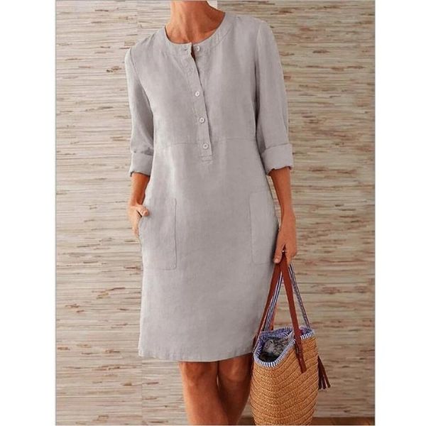 casual dresses full 2021 lady turtleneck dress women cotton linen single breasted natural fiber fabric loose plus size 5xl, Black;gray
casual dresses full 2021 lady turtleneck dress women cotton linen single breasted natural fiber fabric loose plus size 5xl, Black;gray