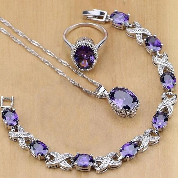 earrings & necklace fashion trend glamour three-piece crystal ring bracelet ladies shiny temperament noble set decoration gift, Silver
earrings & necklace fashion trend glamour three-piece crystal ring bracelet ladies shiny temperament noble set decoration gift, Silver