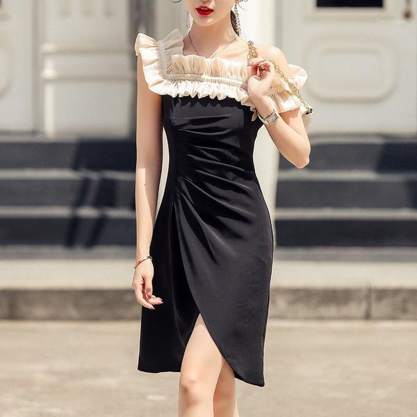 casual dresses off-the-shoulder dress women 2021 black prom sleeveless mid-length female plus size elegant split ruffles party, Black;gray
casual dresses off-the-shoulder dress women 2021 black prom sleeveless mid-length female plus size elegant split ruffles party, Black;gray