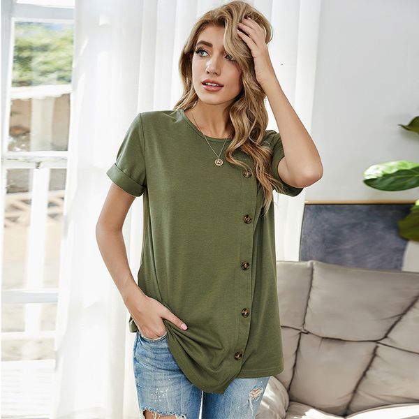 2021 spring new single breasted women casual short sleeve home pullover for woman solid color t shirt vvdf, White
2021 spring new single breasted women casual short sleeve home pullover for woman solid color t shirt vvdf, White