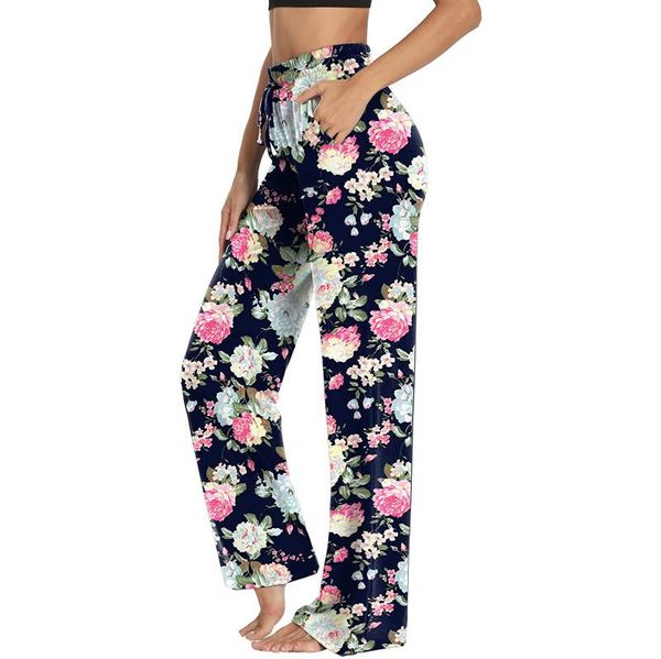 women's leggings bohemian wide leg casual elastic waist string side pocket gym leisure loose outdoor sweatpants, Black
women's leggings bohemian wide leg casual elastic waist string side pocket gym leisure loose outdoor sweatpants, Black