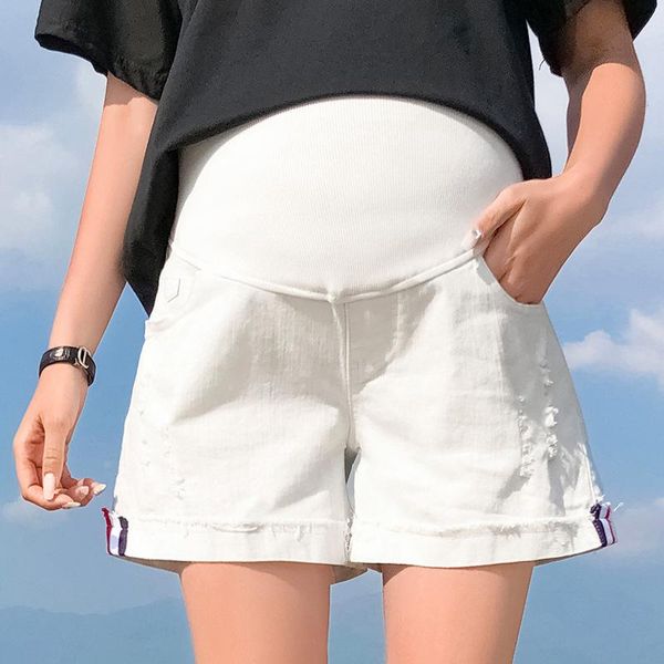 maternity bottoms plus size 4xl pregnant women's denim shorts summer loose belly pants for maternity pregnancy high-waisted pantalon cl, White
maternity bottoms plus size 4xl pregnant women's denim shorts summer loose belly pants for maternity pregnancy high-waisted pantalon cl, White