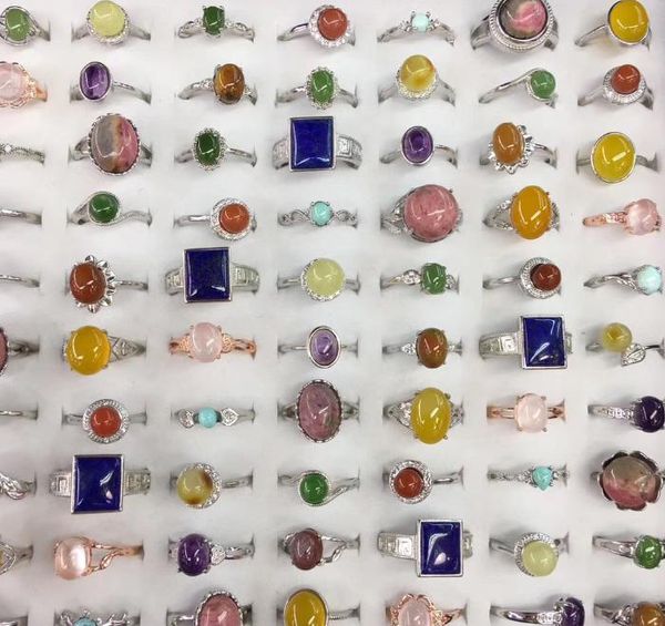 mix lot natural stone rings women's ring fashion jewelry bague 50pcs free, Golden;silver
mix lot natural stone rings women's ring fashion jewelry bague 50pcs free, Golden;silver
