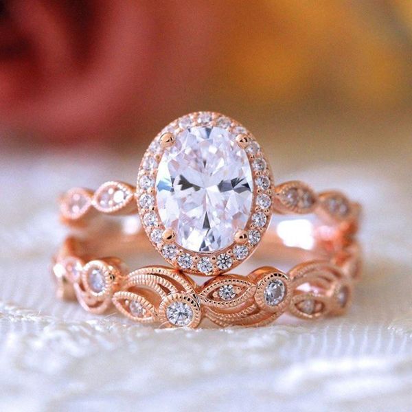 wedding rings rose gold zircon set for women female white crystal engagement party fashion jewelry, Slivery;golden
wedding rings rose gold zircon set for women female white crystal engagement party fashion jewelry, Slivery;golden