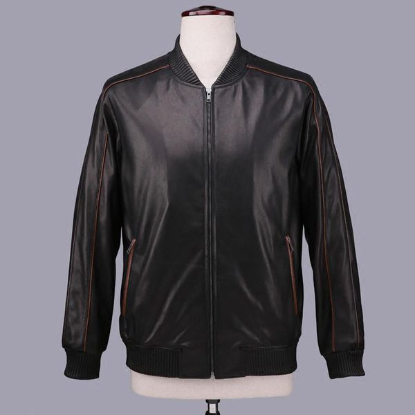 men's leather & faux geniune jacket men sheepskin bomber spring autumn quality outwear veste homme 16-h21# mf396, Black
men's leather & faux geniune jacket men sheepskin bomber spring autumn quality outwear veste homme 16-h21# mf396, Black
