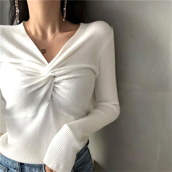 women's sweaters cross sweater shirt for ladies elegant fashion simple solid crop comfort 2021 arrival basic all-match, White;black
women's sweaters cross sweater shirt for ladies elegant fashion simple solid crop comfort 2021 arrival basic all-match, White;black