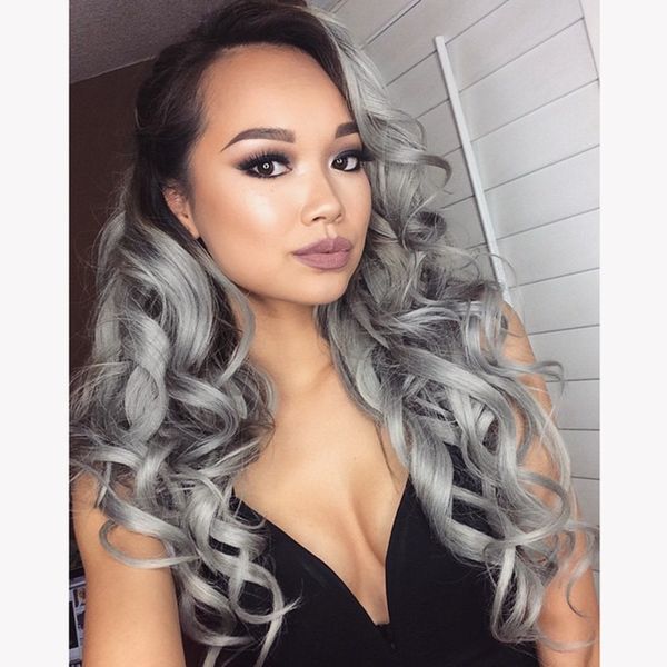 9a grade hair wig brazilian glueless full lace wigs #1b grey ombre body wave human hair lace front wigs black women, Black;brown
9a grade hair wig brazilian glueless full lace wigs #1b grey ombre body wave human hair lace front wigs black women, Black;brown