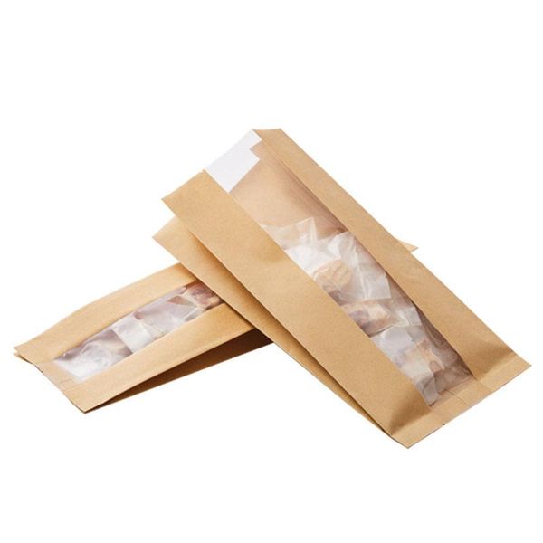 50/100pcs kraft paper bag with transparent window gift bags biscuit candy cookie bread nuts snack baking package bags
50/100pcs kraft paper bag with transparent window gift bags biscuit candy cookie bread nuts snack baking package bags