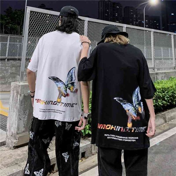 high street brand dark black female couple short men's t-shirt hip hop designer loose trend half sleeve fashion, White;black
high street brand dark black female couple short men's t-shirt hip hop designer loose trend half sleeve fashion, White;black