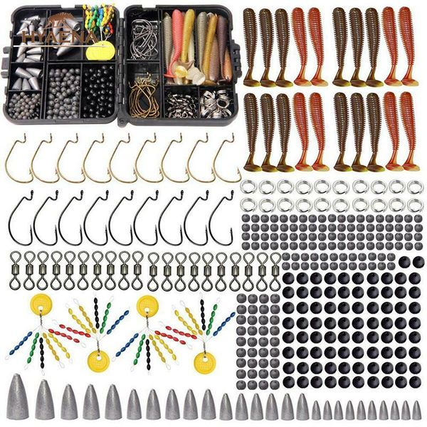 fishing accessories hyaena 370pcs/set texas rig hooks sinkers barrel rolling swivel sinker weights beads ring
fishing accessories hyaena 370pcs/set texas rig hooks sinkers barrel rolling swivel sinker weights beads ring