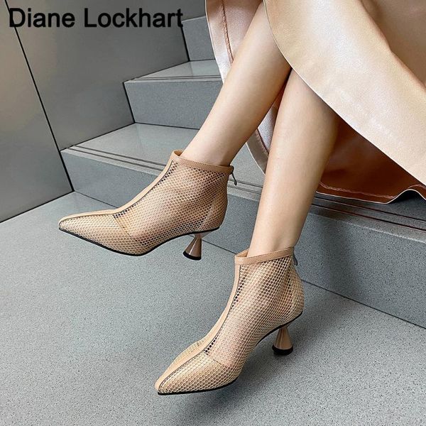 boots mesh ankle women pointed toe stiletto hollow mid heels fashion zip ladies summer party shoes size 32-43 spring, Black
boots mesh ankle women pointed toe stiletto hollow mid heels fashion zip ladies summer party shoes size 32-43 spring, Black