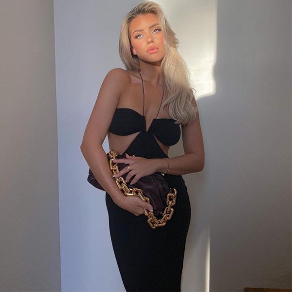 casual dresses 2021 summer spaghetti strap halter backless midi for women elegant bandage sleeveless club party bodycon, Black;gray
casual dresses 2021 summer spaghetti strap halter backless midi for women elegant bandage sleeveless club party bodycon, Black;gray