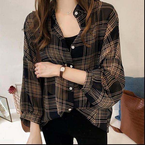2021 spring plaid shirts women batwing sleeve chiffon blouses casual chemise femme plus size tartan blusas mujer 4xl, White
2021 spring plaid shirts women batwing sleeve chiffon blouses casual chemise femme plus size tartan blusas mujer 4xl, White