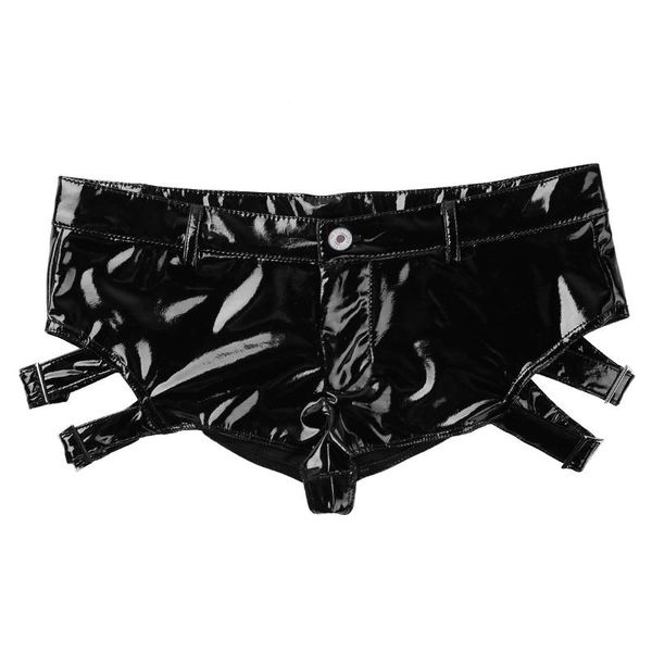 women's panties women lingerie wet look shiny patent leather shorts low rise hollow out clubwear mini pants with buckles, Black;pink
women's panties women lingerie wet look shiny patent leather shorts low rise hollow out clubwear mini pants with buckles, Black;pink