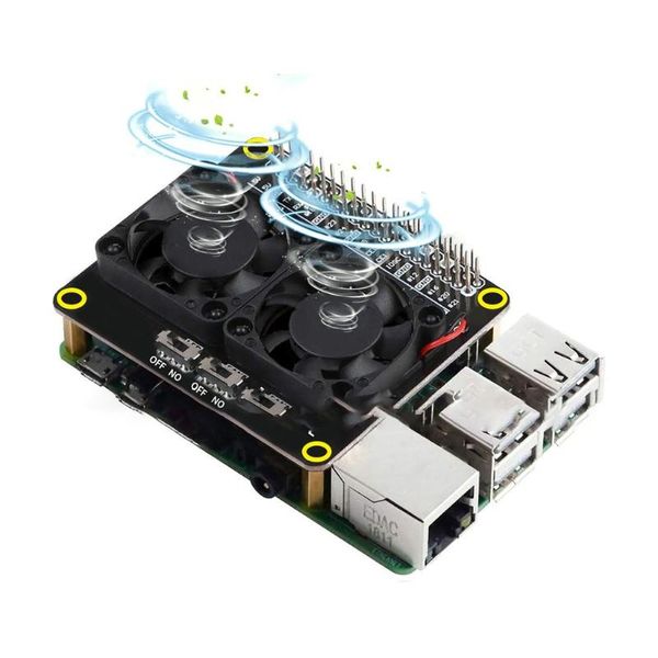 lapcooling pads raspberry pi 4b dual fan heatsink kit gpio l41e