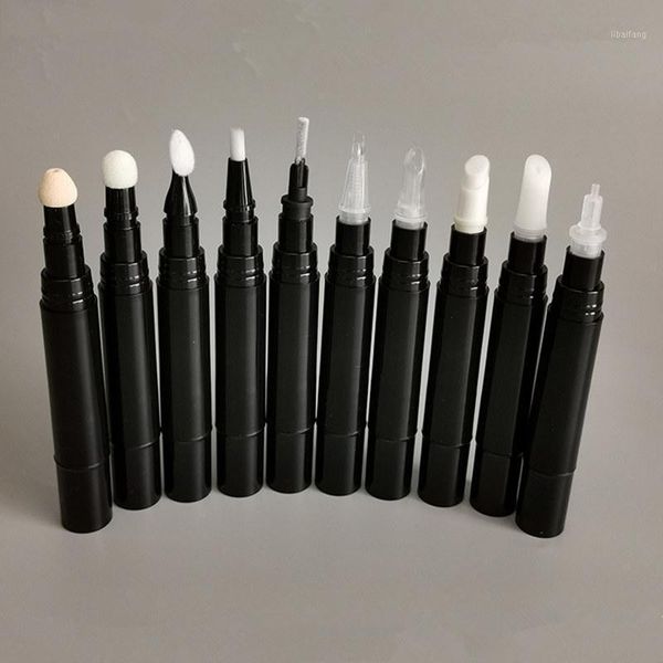 100pcs 5ml black empty cosmetic pen with different applicators, plastic round lip gloss tube portable twist up dial storage bottles & jars
100pcs 5ml black empty cosmetic pen with different applicators, plastic round lip gloss tube portable twist up dial storage bottles & jars