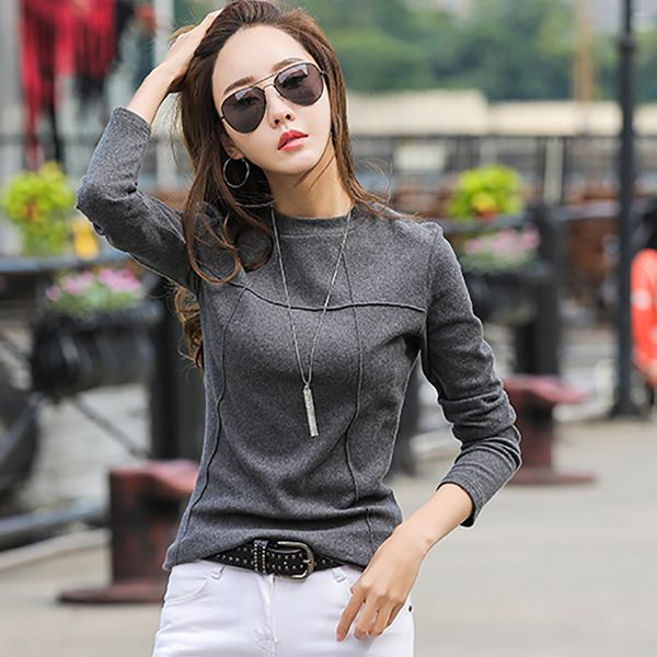 women's sweaters shintimes autumn t shirt of young women arriving winter female t sleeve long cotton korean clothes femme 0u6m, White;black
women's sweaters shintimes autumn t shirt of young women arriving winter female t sleeve long cotton korean clothes femme 0u6m, White;black