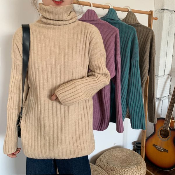 2021 new autumn winter women turtleneck pullovers casual loose female knitted sweater solid color ladies knitwear 3sby, White;black
2021 new autumn winter women turtleneck pullovers casual loose female knitted sweater solid color ladies knitwear 3sby, White;black