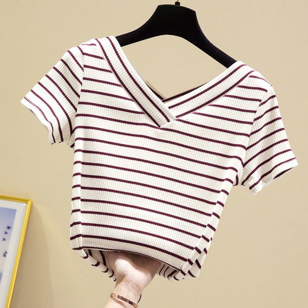Big Sexy Stripe on 2021 Summer Short Female Bodycon Sleeve Basic Ladies'tops T-shirt More Size 3xl Mx1l, White
Big Sexy Stripe on 2021 Summer Short Female Bodycon Sleeve Basic Ladies'tops T-shirt More Size 3xl Mx1l, White