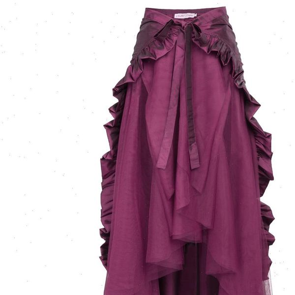 gothic skirt steampunk retro victorian lolita punk ruffled long lace up skirts party club stage elegant ruched open skirt women, Black
gothic skirt steampunk retro victorian lolita punk ruffled long lace up skirts party club stage elegant ruched open skirt women, Black
